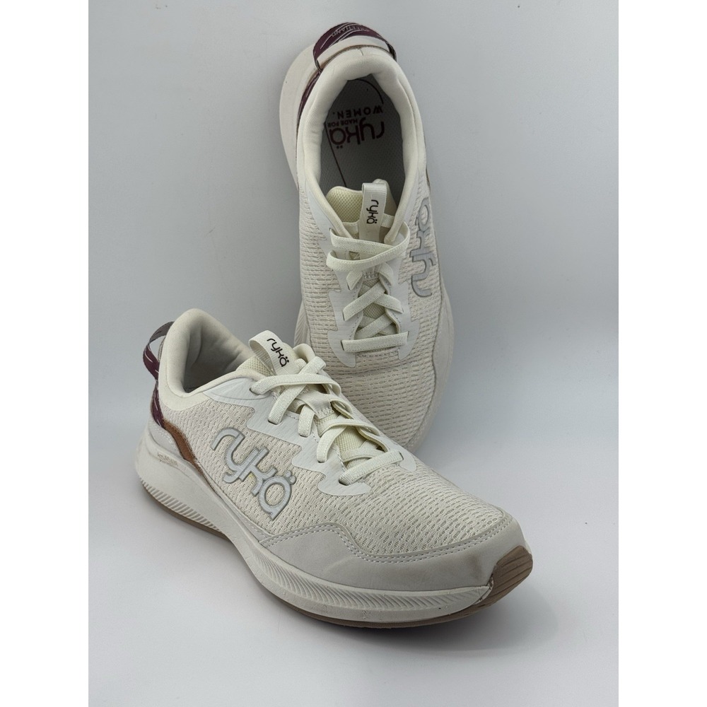 Ryka Freehand Women's Walking Shoes Cream White Maroon ActivFOAM Size 9 - Picture 6 of 9